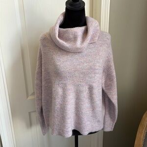 LOFT Soft Lilac Cowl Neck Sweater